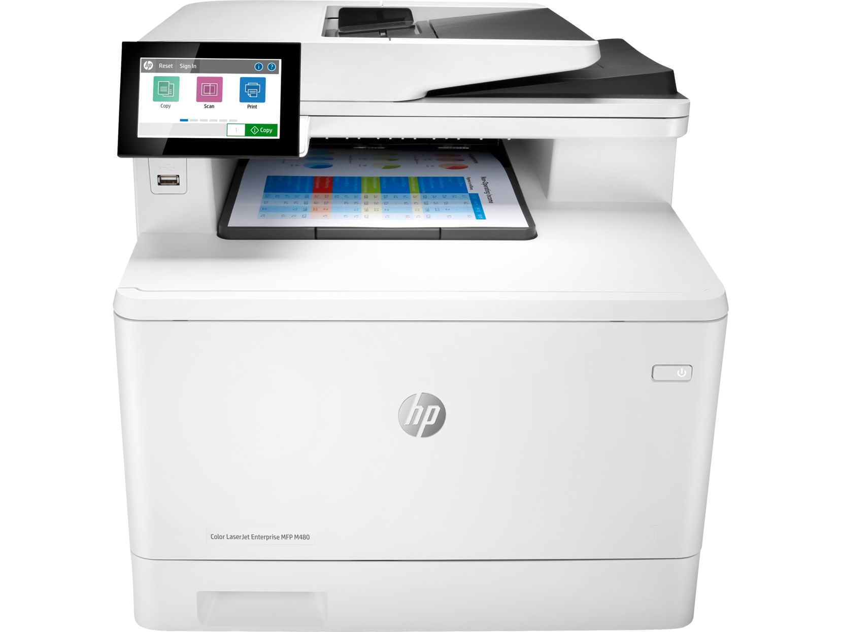 HP Color LaserJet Enterprise MFP M480f Multifunction Printer - Fast, High-Quality Printing, Compact Design.