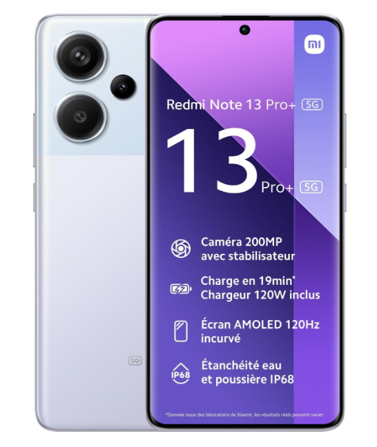 Redmi Note 13 Pro Plus 12GB/512GB 5G - 6.67" AMOLED Display, 200MP Camera, 120W Fast Charging